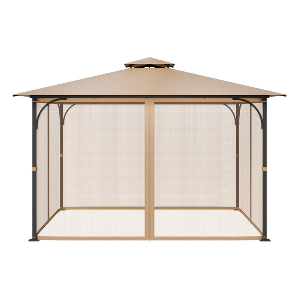 Vevor Gazebo Netting Replacement Fit Most 10 X 12 7.3 Ft Outdoor Garden 4 Panel Sidewall Mesh Curtain Patio Midge With Double Zipper Canopy Screen (Ne