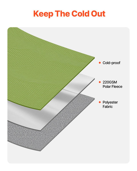 Vevor Camping Blanket 2 M X 1.5 Wearable Warm Stadium Army Green Blankets