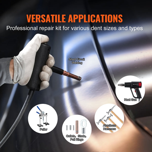 Vevor Spot Welder Dent Puller 300W Stud Repair For Aluminum Car Body Other Welding Equipment