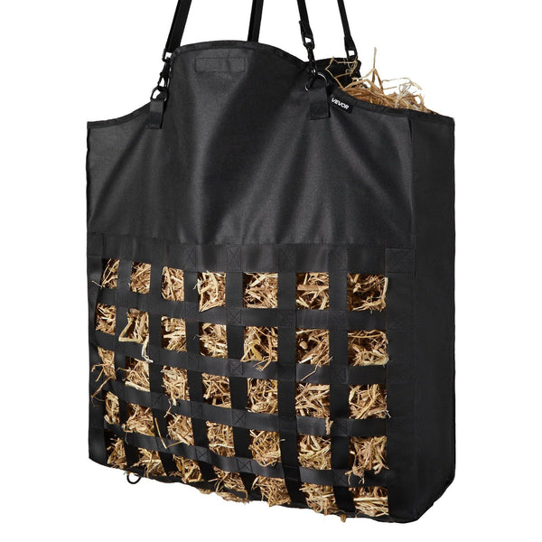 Hay Bag For Horses 55 X 18.5 64 Cm 46 Mm Holes Premium Nylon Construction With Pvc Waterproof Coating Adjustable Hanging Straps And Metal Hooks Slow F