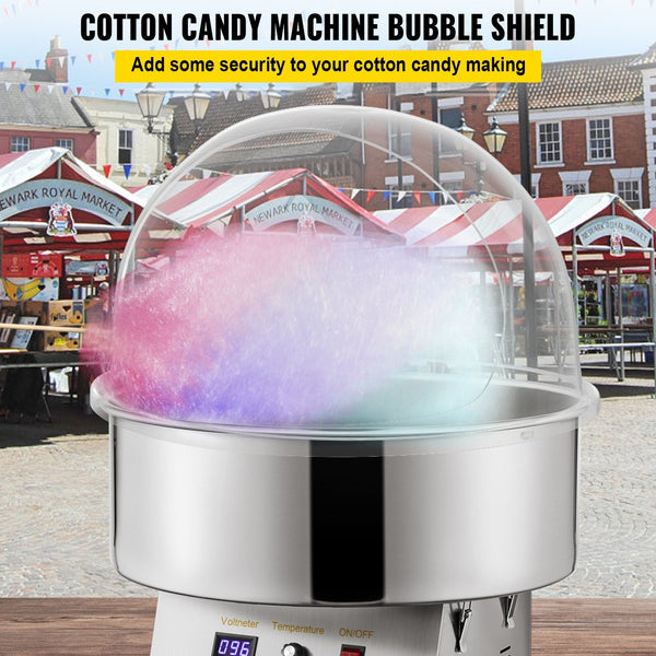 Vevor Candy Machine Bubble Shield 20.5 Inch Clear Plastic Cotton Cover For Commercial Maker Other Bakeware & Ovenware