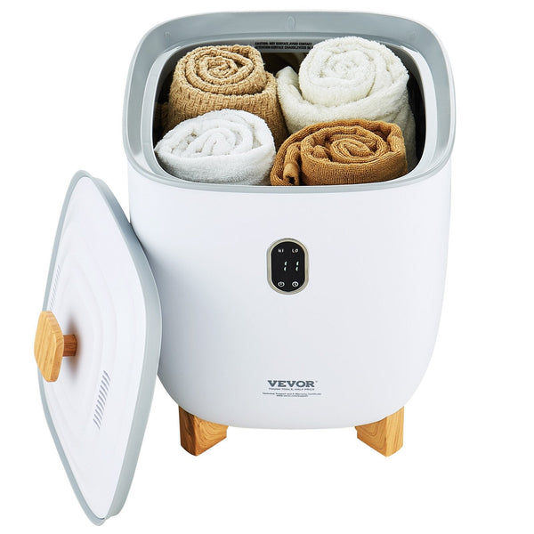 Vevor 25L Towel Warmer Bucket With Led Screen Bottom Heating Columns Timer White Sterilisers & Towel Warmers