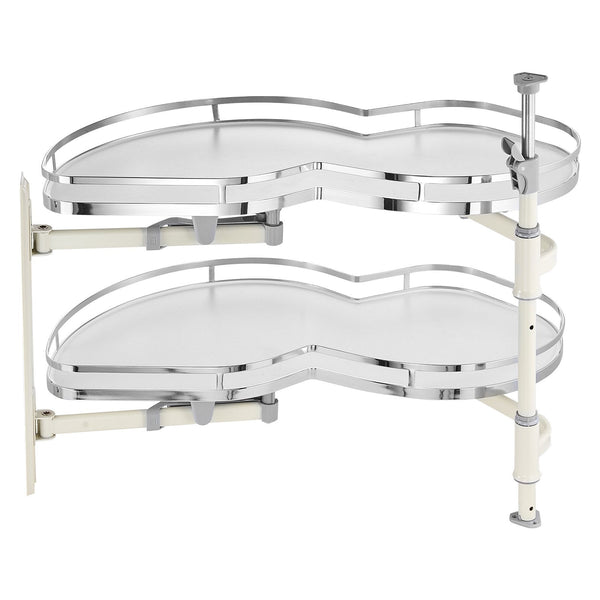 Vevor Swing Left Blind Corner Cabinet Pull Out Organizer For 36 Inch Width 2 Tier Height Adjustable Tray Soft Close Kitchen Cloud Open Cabinet Pulls