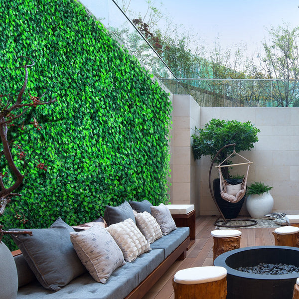 Vevor Artificial Boxwood Panels 6 Pcs 50.8X50.8Cm Pe Grass Backdrop Wall 4 Privacy Hedge Screen For Outdoor Indoor Garden Fence Backyard Artificial Pl