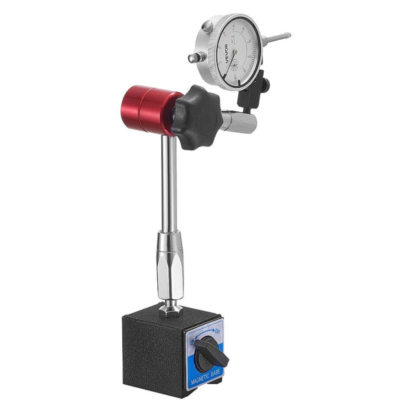 Dial Test Indicator With Magnetic Flexible Base Stand 0.03 Mm Accuracy 25.4Mm Range Fine Adjustable Long Arm Professional For Machine Set Up Narrow Ar