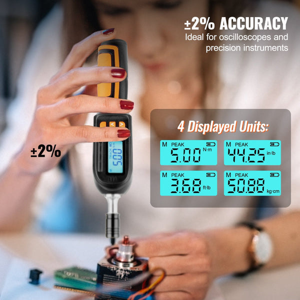 Vevor Digital Torque Screwdriver 1/4" Range 2.65 70.67In/Lb W/ 0.01N.M Increment Screwdrivers & Nutdrivers