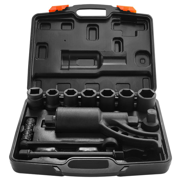 Vevor Torque Multiplier Heavy Duty Wrench Set 1 Inch Drive Lug Nut 1:64 6800N.M Remover With Sockets And Storage Case For Truck Trailer Rv Wrench Sets