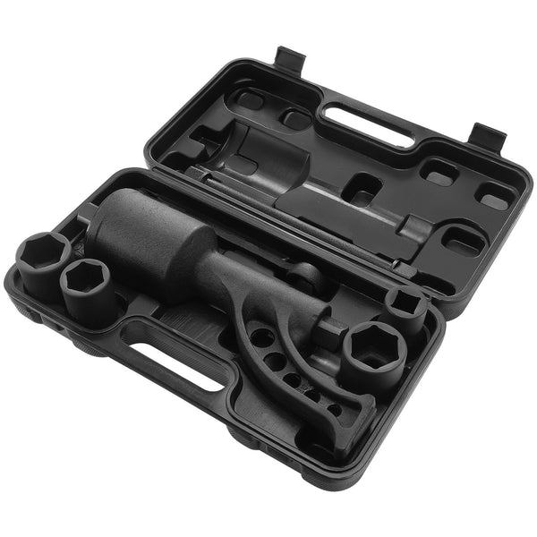 Torque Multiplier Heavy Duty Wrench Set 1 Inch Drive Lug Nut 1:64 6800N.M Remover With Sockets And Storage Case For Truck Trailer Rv Wrench Sets