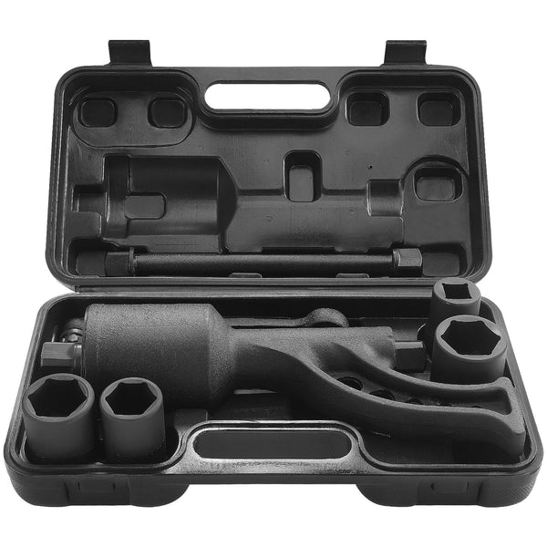 Torque Multiplier Heavy Duty Wrench Set 1 Inch Drive Lug Nut 1:64 6800N.M Remover With Sockets And Storage Case For Truck Trailer Rv Wrench Sets