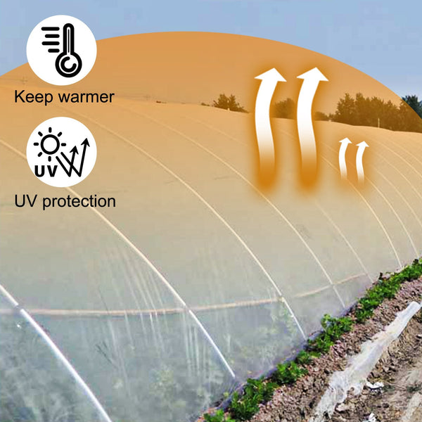 Vevor Greenhouse Film Polyethylene 20X28 Ft Plastic Greenhouses