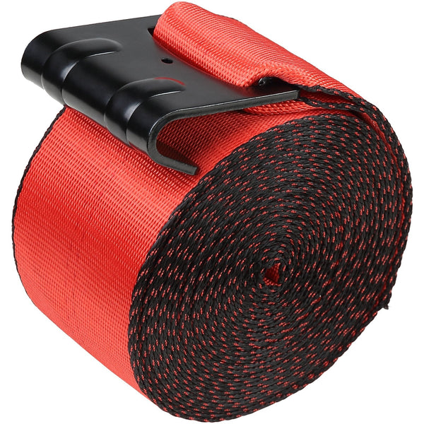 10 Pack Winch Straps 10.2 Cm X 9.1 M 2.7T Load Truck Tie Down Flat Hook Red Tow Bars & Winches