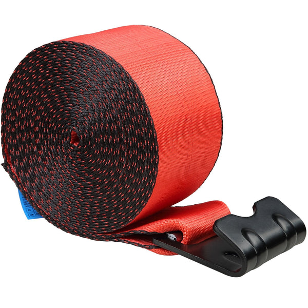 10 Pack Winch Straps 10.2 Cm X 9.1 M 2.7T Load Truck Tie Down Flat Hook Red Tow Bars & Winches