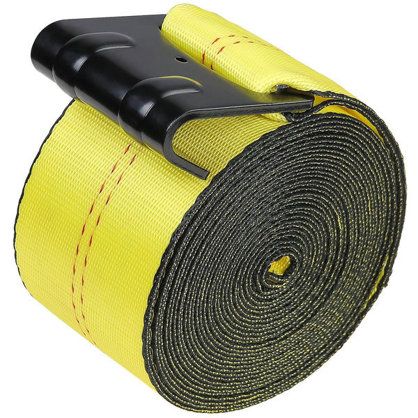 Vevor Winch Straps 10.2Cm X 12.2M 2.7T Load 8.2T Break Flat Hook Tie Down Pack Tow Bars & Winches