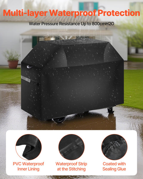Vevor 65 Inch Grill Cover Heavy Duty Bbq Gas Outdoor Waterproof Barbecue Accessories