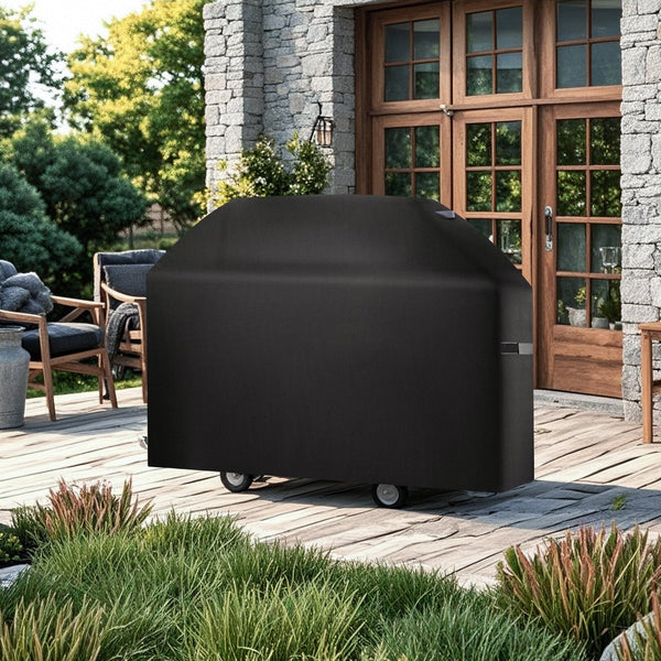 Vevor Grill Cover 63 Inch Bbq Covers For Outdoor Grills Waterproof Fade Resistant Weather Heavy Duty 600D Polyester Easy On/Off With Hook And Loop Str