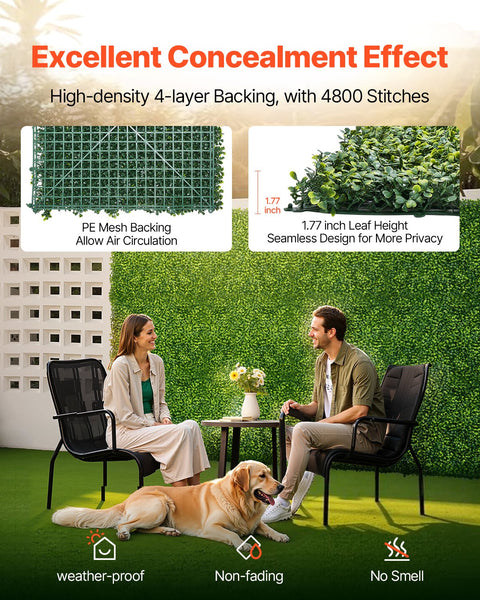 Vevor Artificial Grass Wall Panels 40 X 120 Inch Greenery Hedge Screen Artificial Plant Panels