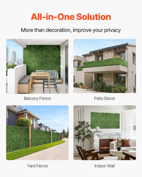 Vevor Artificial Grass Wall Panels 40 X 120 Inch Greenery Hedge Screen Artificial Plant Panels