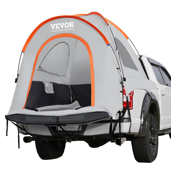 Truck Bed Tent 5.5' 6' Pickup With Rain Layer And Carry Bag Waterproof Pu2000mm Double For Camping Accommodate 3 Person Traveling Outdoor Activities T