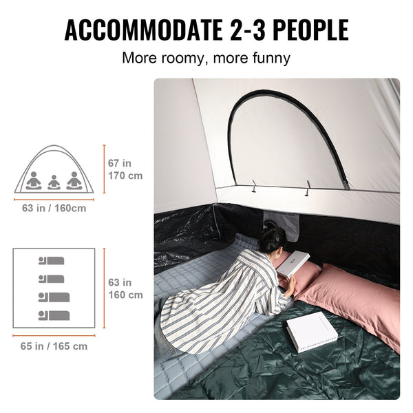Truck Bed Tent 5.5' 6' Pickup With Rain Layer And Carry Bag Waterproof Pu2000mm Double For Camping Accommodate 3 Person Traveling Outdoor Activities T
