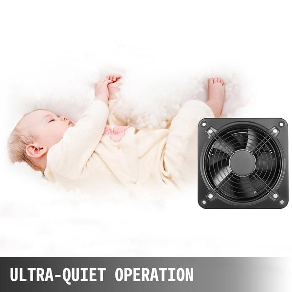 Vevor Industrial Ventilation Extractor Metal Axial Exhaust Commercial 12 Inch Air Blower Fan 250Mm Opening 2800 Rpm Low Noise Stable Running Other Lig