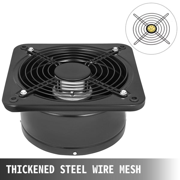 Vevor Industrial Ventilation Extractor Metal Axial Exhaust Commercial 12 Inch Air Blower Fan 250Mm Opening 2800 Rpm Low Noise Stable Running Other Lig
