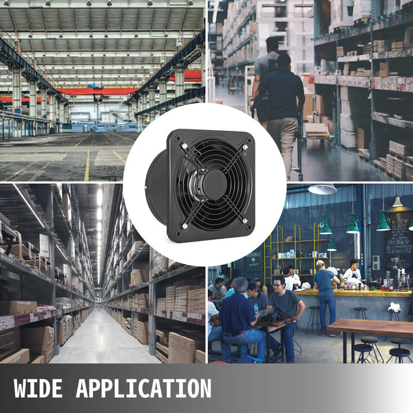 Vevor Industrial Ventilation Extractor Metal Axial Exhaust Commercial 12 Inch Air Blower Fan 250Mm Opening 2800 Rpm Low Noise Stable Running Other Lig