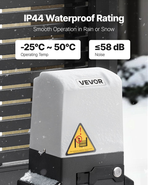 Vevor 280W Electric Sliding Gate Opener 816Kg Chain Drive Infrared Sensor Gate Openers