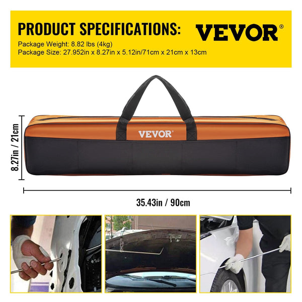 Vevor Rods Dent Puller Stainless Steel Paintless Repair Kits Hail Removal 13 Pcs Dent Repair Kits & Tools