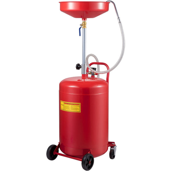 Vevor Waste Oil Drain Tank Portable 20 Gallon Air Operated Drainer Fuel Funnels
