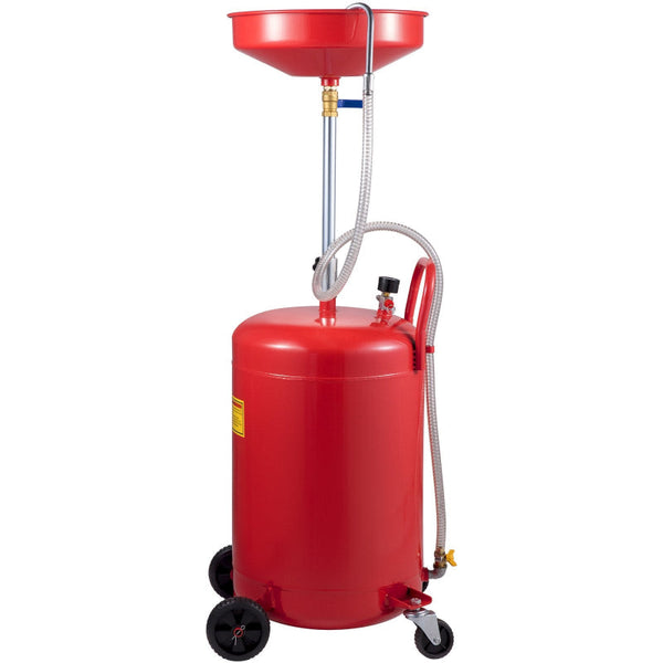 Vevor Waste Oil Drain Tank Portable 20 Gallon Air Operated Drainer Fuel Funnels