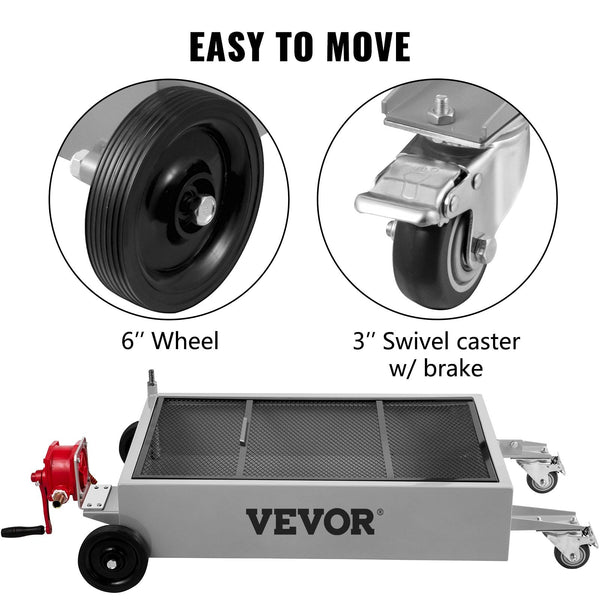 Vevor Low Profile Oil Drain Pan Truck 57 With Pump Hose Casters Placeholder