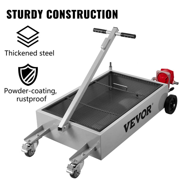 Vevor Low Profile Oil Drain Pan Truck 57 With Pump Hose Casters Placeholder