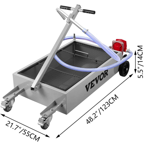 Vevor Low Profile Oil Drain Pan Truck 57 With Pump Hose Casters Placeholder