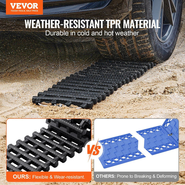 7 Ton Traction Boards With Tpr Material Recovery For Off Road Vehicles/Cars/Pickups/Suvs/Rvs Pair Tire Mats On Snow Sand Mud And Loose Terrain Storage
