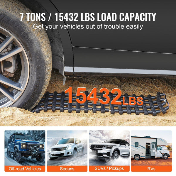 7 Ton Traction Boards With Tpr Material Recovery For Off Road Vehicles/Cars/Pickups/Suvs/Rvs Pair Tire Mats On Snow Sand Mud And Loose Terrain Storage