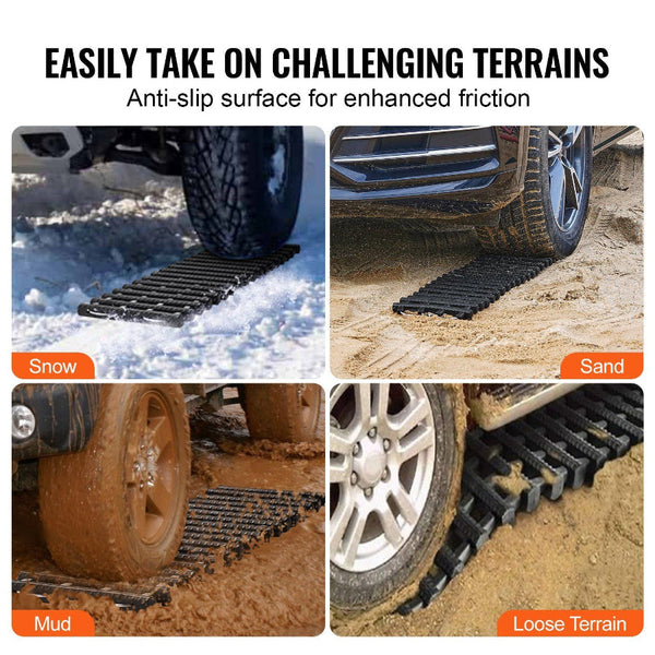 7 Ton Traction Boards With Tpr Material Recovery For Off Road Vehicles/Cars/Pickups/Suvs/Rvs Pair Tire Mats On Snow Sand Mud And Loose Terrain Storage