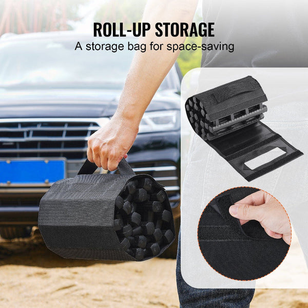 7 Ton Traction Boards With Tpr Material Recovery For Off Road Vehicles/Cars/Pickups/Suvs/Rvs Pair Tire Mats On Snow Sand Mud And Loose Terrain Storage