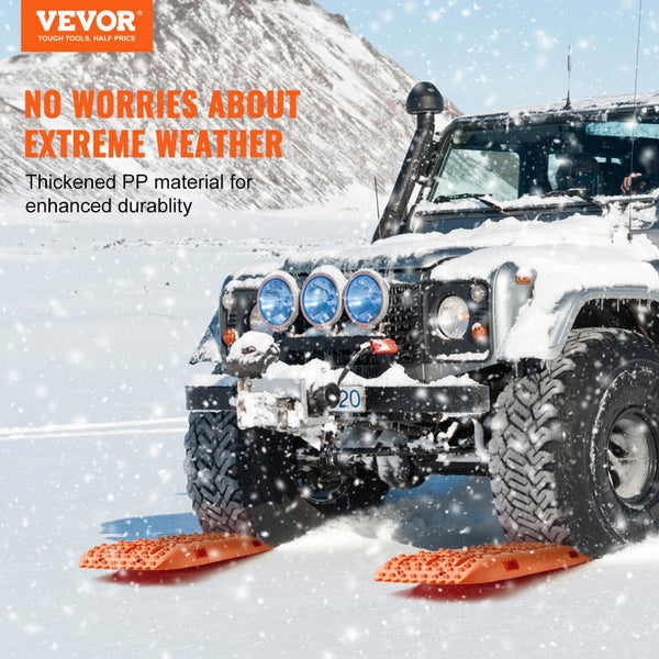 Vevor 10 Ton Traction Boards With Pp Material Recovery For Off Road Vehicles/Cars/Pickups/Suvs/Rvs Pair Tire Mats On Snow Sand Mud And Loose Terrain S