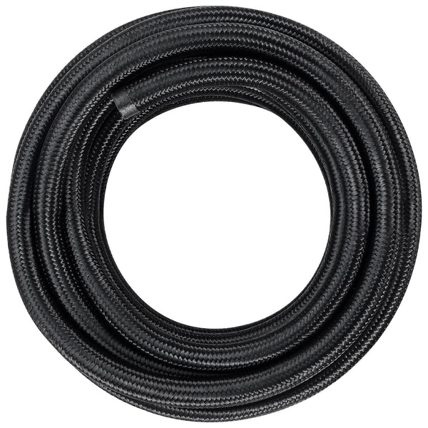 Vevor 6An Fuel Line Kit, 7.62 M Fuel Hose Kit, Nylon Stainless Steel Braided Ptfe Fuel Line Kit, E85/Oil/Gas/Diesel Hose End Fitting Kit, With 15 Pcs
