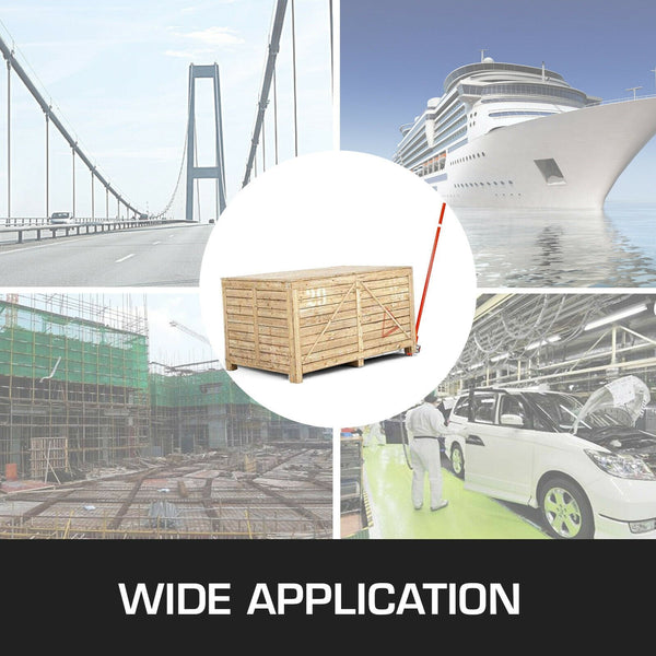 Vevor Prylever Bar 3T Capacity Steel Lever Heavy Duty With Wheels 1.8 M Length Handle Other Hand Tools