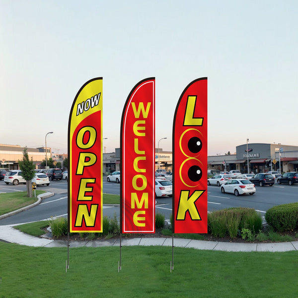 Vevor Open For Business Advertising Feather Kit Look Welcome Flags
