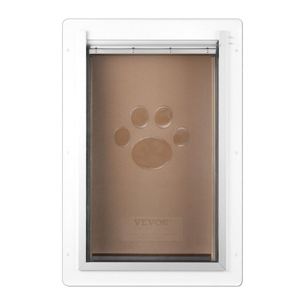 Pet Door 23.6 X 33.5 Cmametalaframe With Lock Anda3 Flap System Weatherproof Doggy Easy To Install Interior Or Exterior Walls Suitable For Cat Doggie