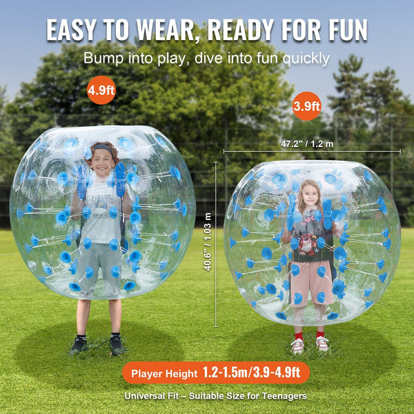 Vevor Inflatable Bumper Ball 1 Pack 4Ft/1.2M Body Sumo Zorb Balls For Teen & Adult 0.8Mm Thick Pvc Human Hamster Bubble Outdoor Team Gaming Play Boppe