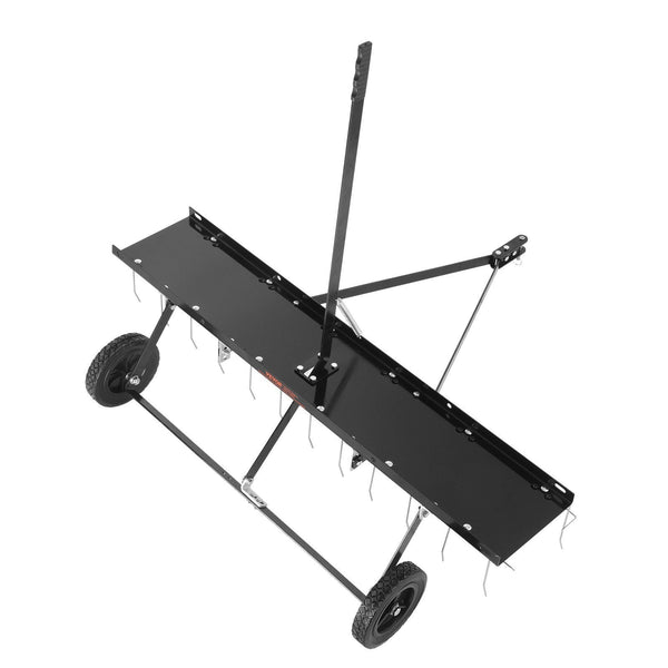 Tow Behind Dethatcher 1219Mm With 24 Spring Steel Tines Lawn Rake For Atv Or Mower Lift Handle Garden Farm Grass Lawn Mower Parts