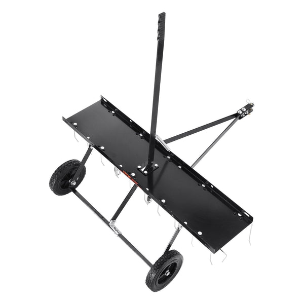 Tow Behind Dethatcher 1015Mm With 20 Spring Steel Tines Lawn Rake For Atv Or Mower Lift Handle Garden Farm Grass Lawn Mower Parts