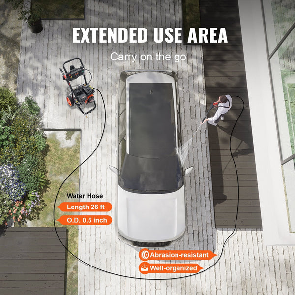 Vevor Gas Pressure Washer Powered 3600 Psi 2.6 Gpm 210Cc 5 Nozzles Pressure Washers