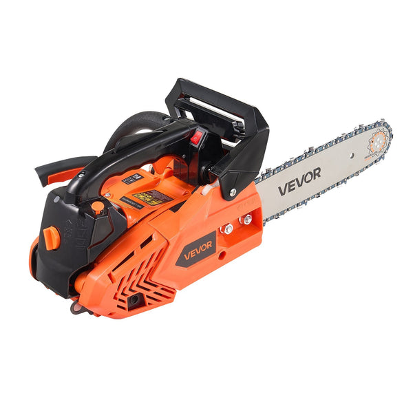 25 Cc Gas Chainsaw 305 Mm Powered 0.75 Kw Saw With Non Slip Handle Dual Fuel Tanks For Wood Cutting Tree Trimming And Land Clearing Chainsaws