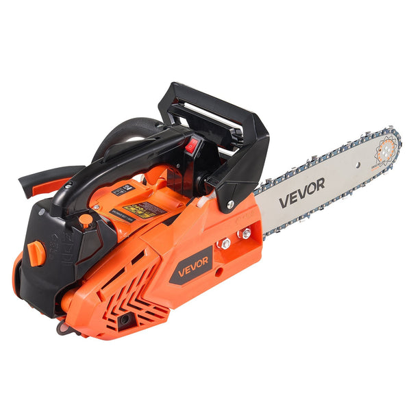 25 Cc Gas Chainsaw 305 Mm Powered 0.75 Kw Saw With Non Slip Handle Dual Fuel Tanks For Wood Cutting Tree Trimming And Land Clearing Chainsaws