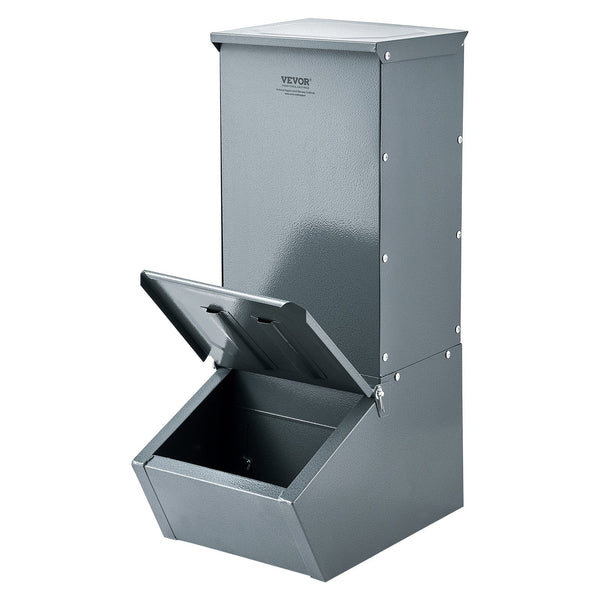 Hog Feeder 2.2 Bushel Metal Double Door Pig Feeding Up To 5 Hogs Small Animal Supplies