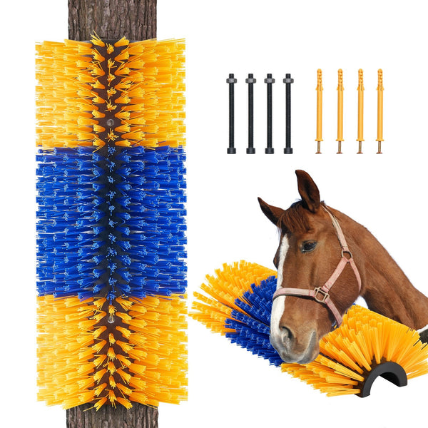 Vevor Livestock Scratching Brush Horse With 2 Screws 20 X 7.5 In Cow Scratcher For Back Itch Relief & Keep Cleaning Grooming Post Pig Cattle Supplies